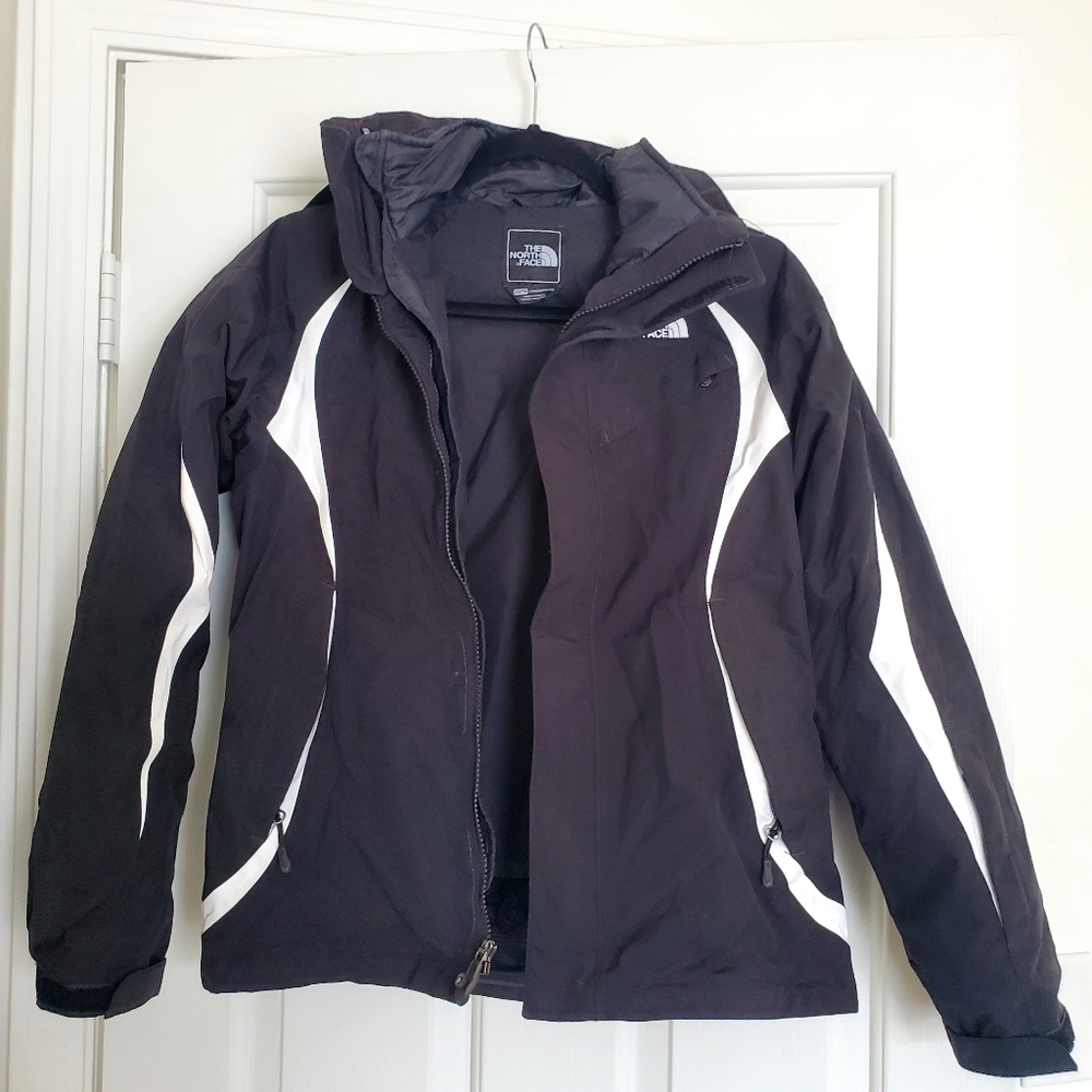 The North Face Black Ski Jacket with White Panels